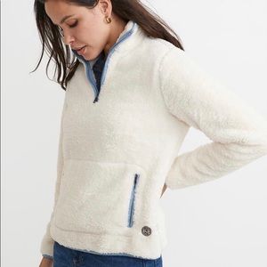 Marine Layer White Sherpa Pullover Size Small